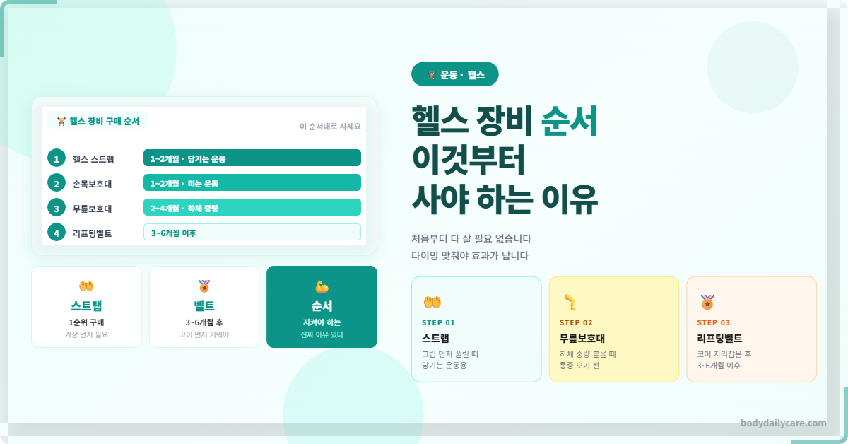 헬스 장비 순서, 이것부터 사야 하는 이유