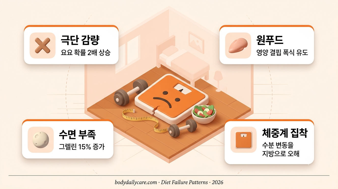 다이어트 더쿠 실패담 5가지 공통점 인포그래픽