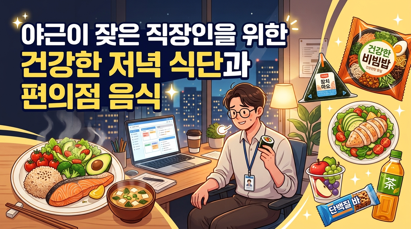 야근 잦은 사람 식단, 저녁 뭘 먹어야 할지 정리했어요