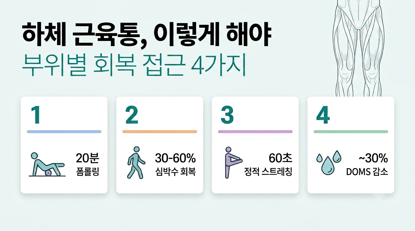 하체 근육통, 이렇게 해야 회복이 빨라집니다