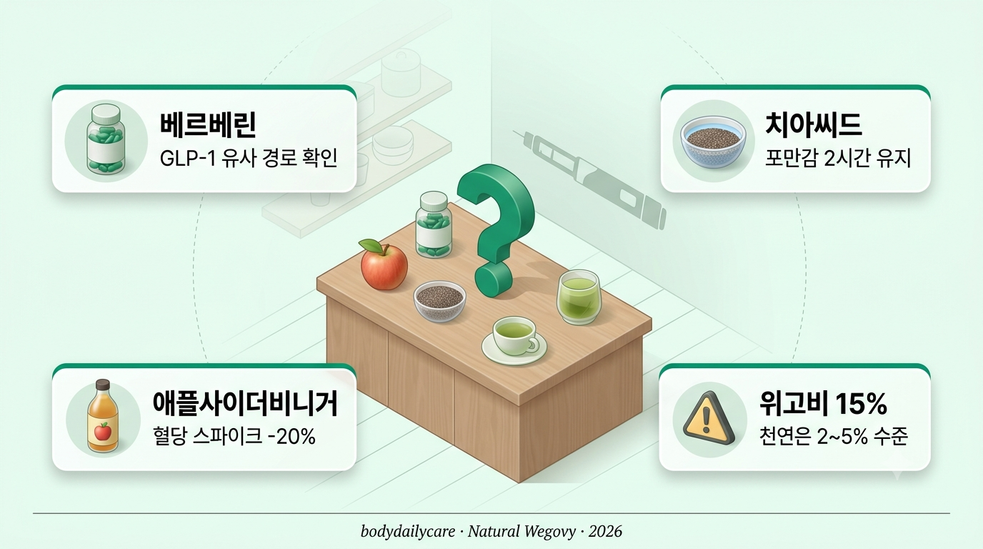 천연 위고비, 진짜 효과 있는 5가지와 마케팅뿐인 것들 정리