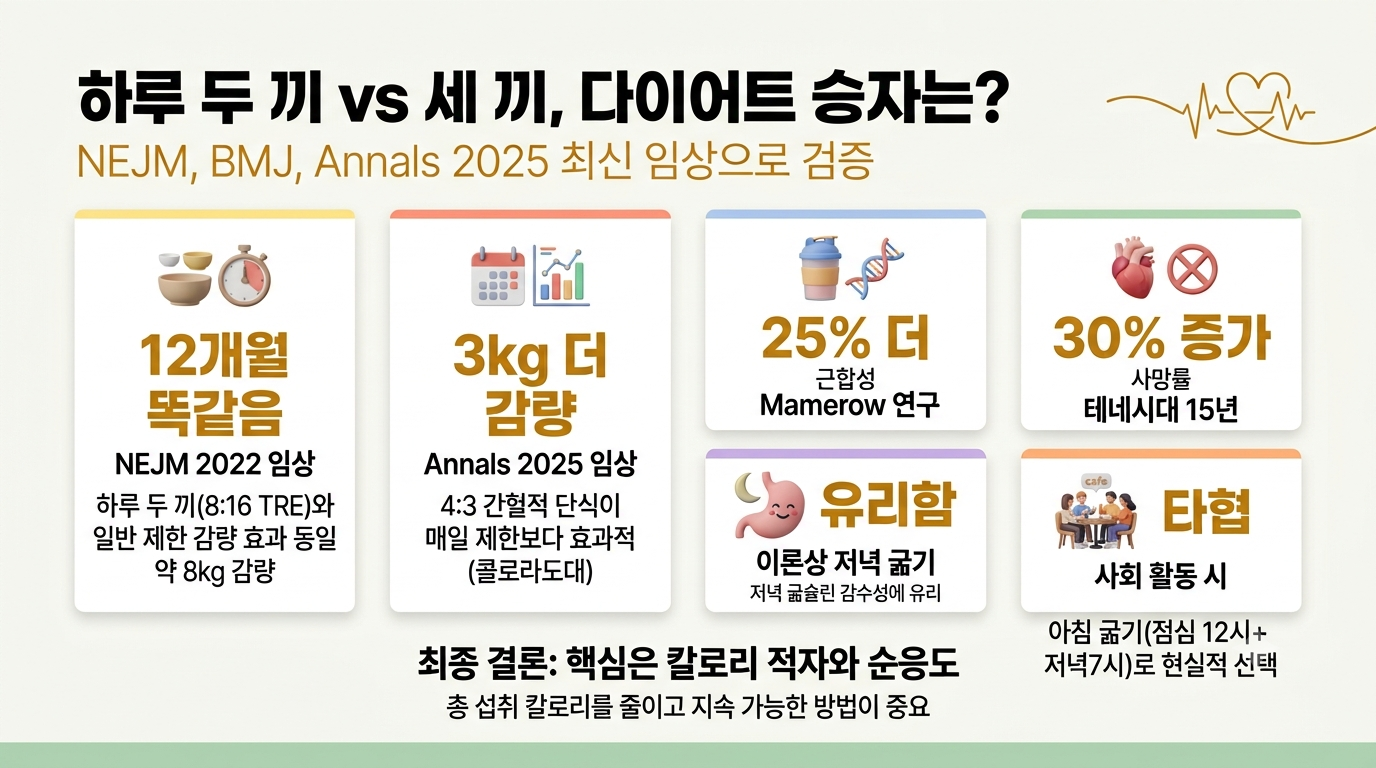 하루 두 끼 다이어트, 3끼보다 진짜 잘 빠지는지 해봤어요