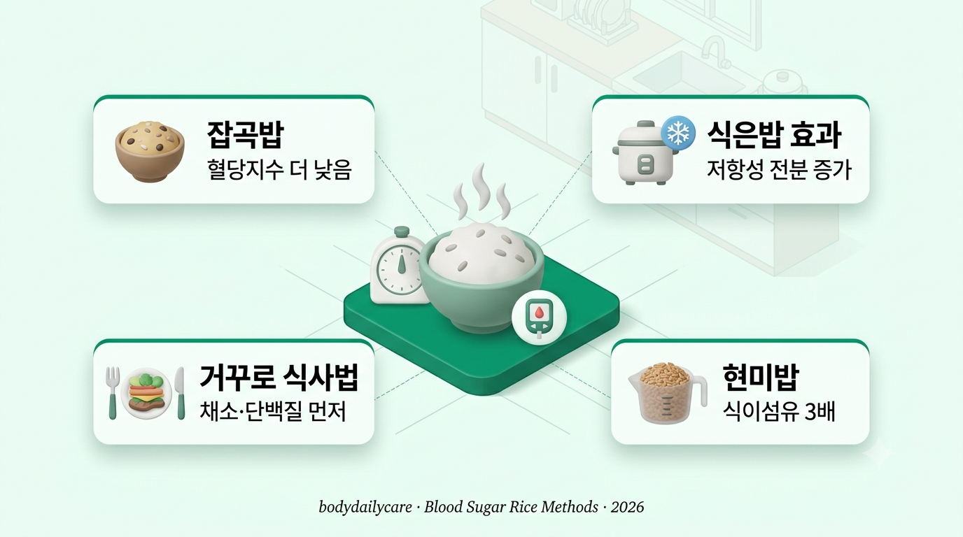 혈당 안 오르는 밥, 연구로 확인된 방법은 4가지다