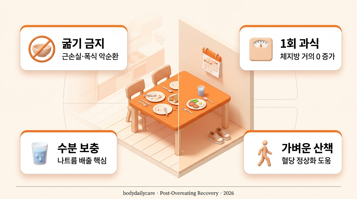 과식한 다음 날, 굶으면 오히려 살 찐다는 게 사실이에요